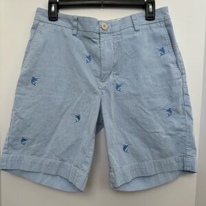 Vineyard Vines Embroidered Marlin Seersucker Breaker Shorts, 32
